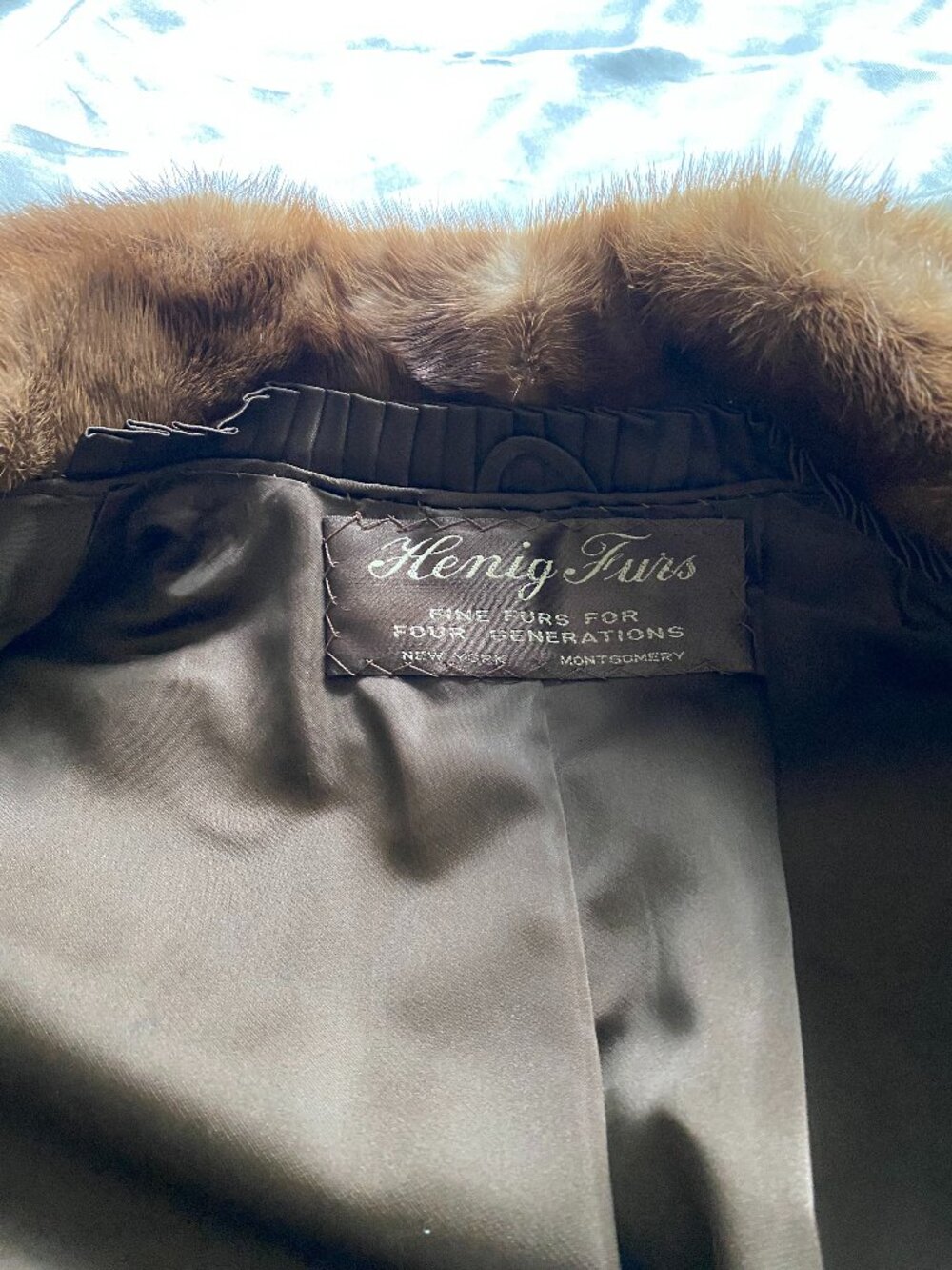 Vintage Henig Furs Light Brown Mink Cuffed Jacket S/M - Picture 4 of 10